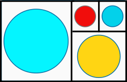 Fibo_Einzel Illustration, Kreise in verschiedenen Farben und Größen