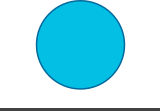 Kreis über Linie Illustration, blauer Kreis schwebt über einer Linie